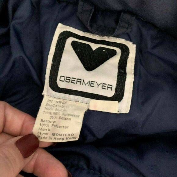 Vintage Obermeyer Ski Snow Jacket L Blue Grey - Picture 6 of 6